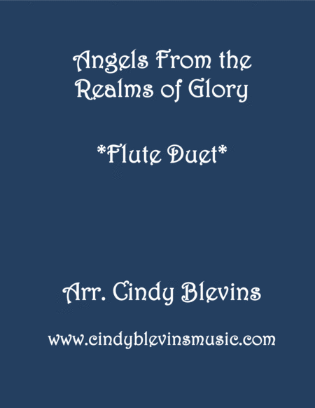 Free Sheet Music Angels From The Realms Of Glory For Flute Duet