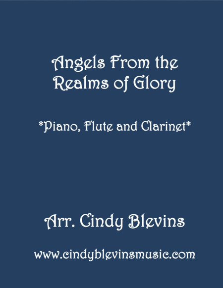 Free Sheet Music Angels From The Realms Of Glory For Piano Flute And Clarinet