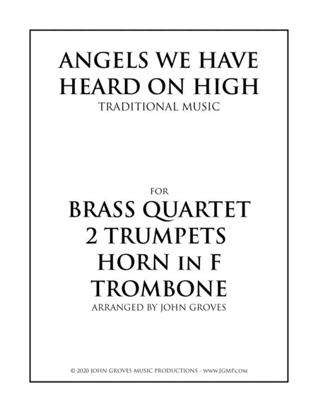 Angels We Have Heard On High 2 Trumpet Horn Trombone Brass Quartet Sheet Music