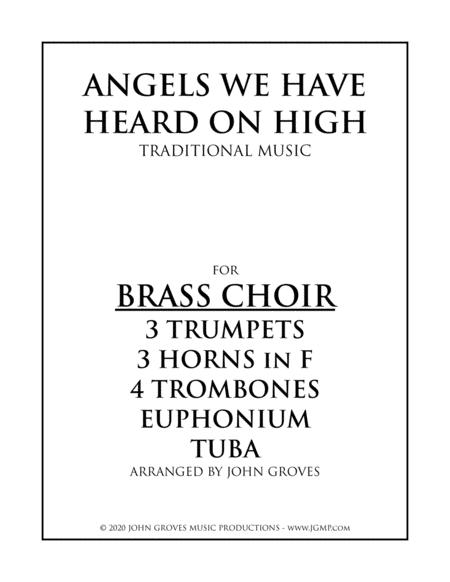 Free Sheet Music Angels We Have Heard On High Brass Choir Ensemble
