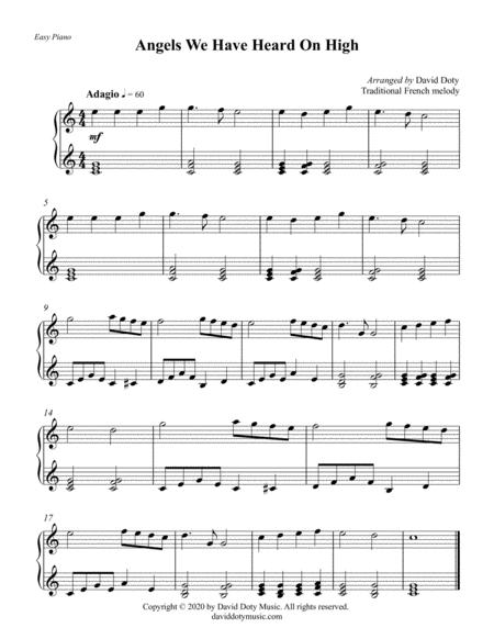 Angels We Have Heard On High Easy Piano Christmas Solo For Beginners Sheet Music