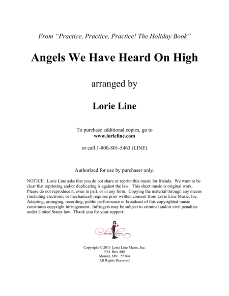 Free Sheet Music Angels We Have Heard On High Easy