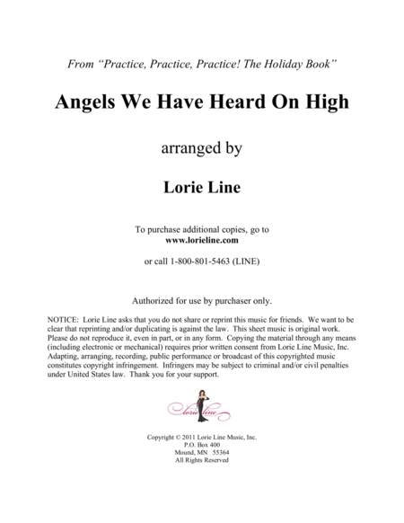 Angels We Have Heard On High Easy Sheet Music