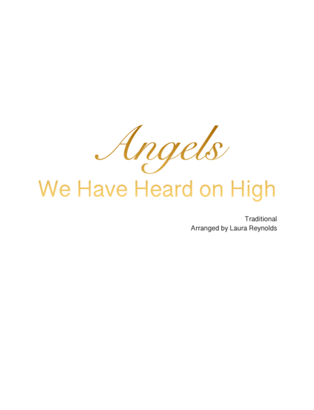 Angels We Have Heard On High Elementary Sheet Music