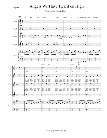 Angels We Have Heard On High Flute Sheet Music