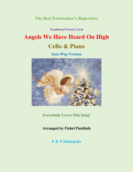 Angels We Have Heard On High Piano Background For Cello And Piano Sheet Music