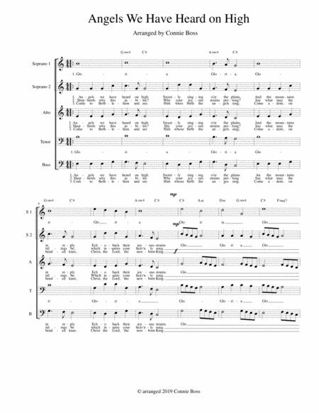 Angels We Have Heard On High Ssatb A Cappella Sheet Music