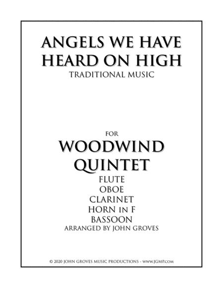 Free Sheet Music Angels We Have Heard On High Woodwind Quintet