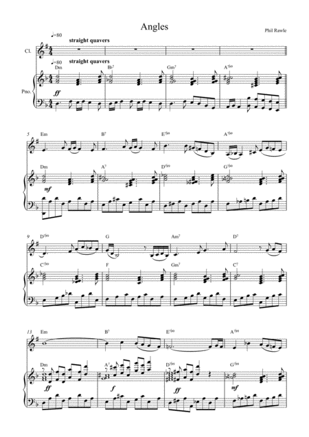 Angles Clarinet Solo Sheet Music