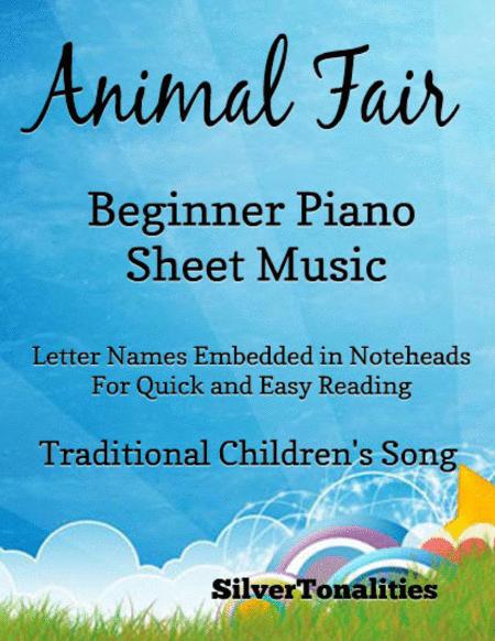 Animal Fair Beginner Piano Sheet Music