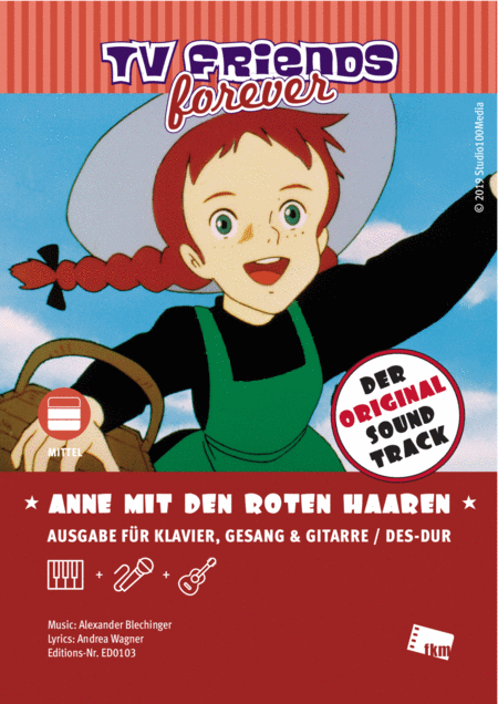 Free Sheet Music Anne Mit Den Roten Haaren