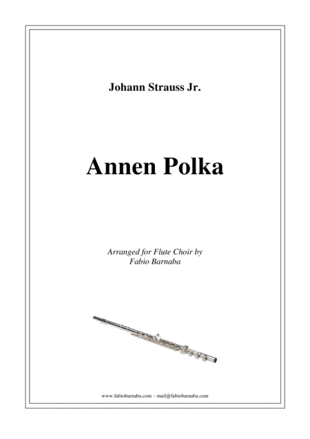 Annen Polka For Flute Choir Sheet Music