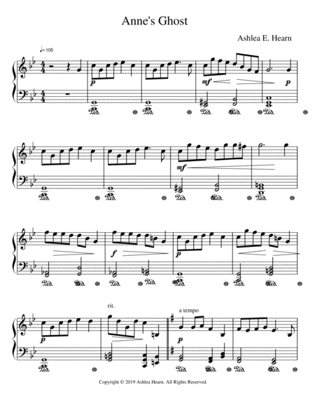 Free Sheet Music Annes Ghost