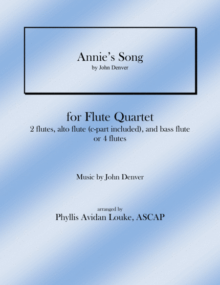 Annies Song For Flute Quartet Sheet Music