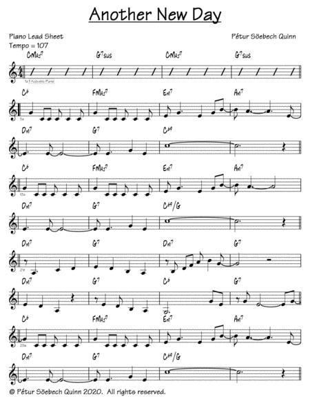 Free Sheet Music Another New Day