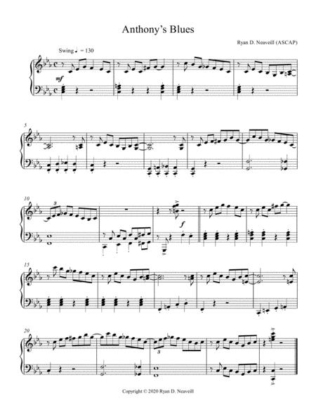 Free Sheet Music Anthonys Blues