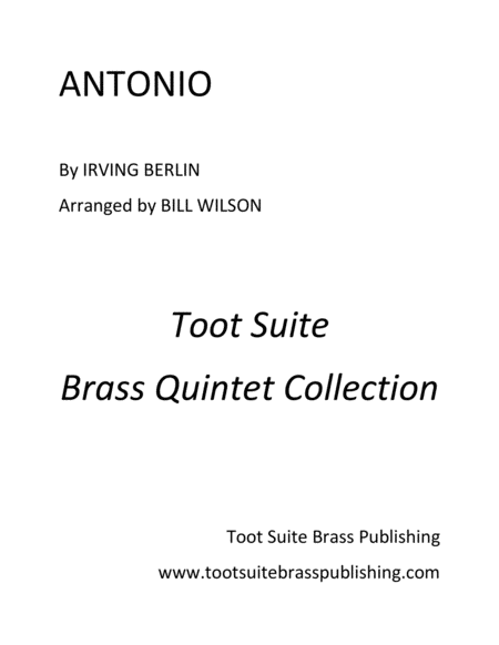 Antonio Sheet Music