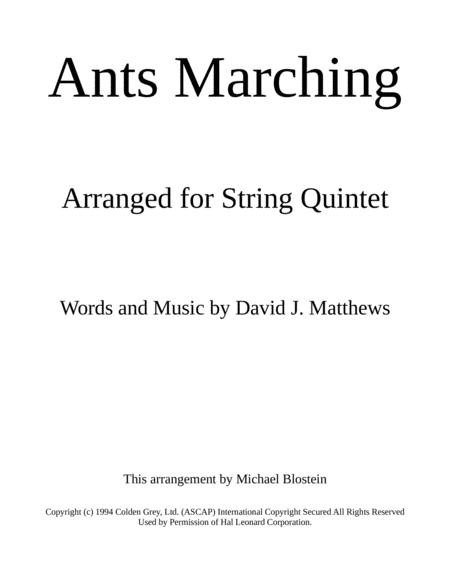 Ants Marching Dave Matthews Sheet Music