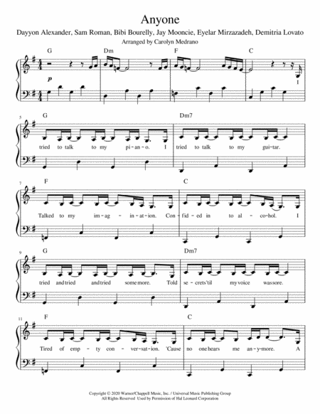 Anyone Sheet Music