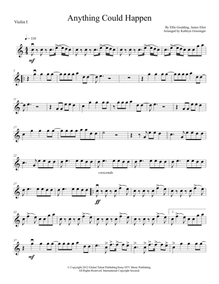 Anything Could Happen String Quartet Sheet Music