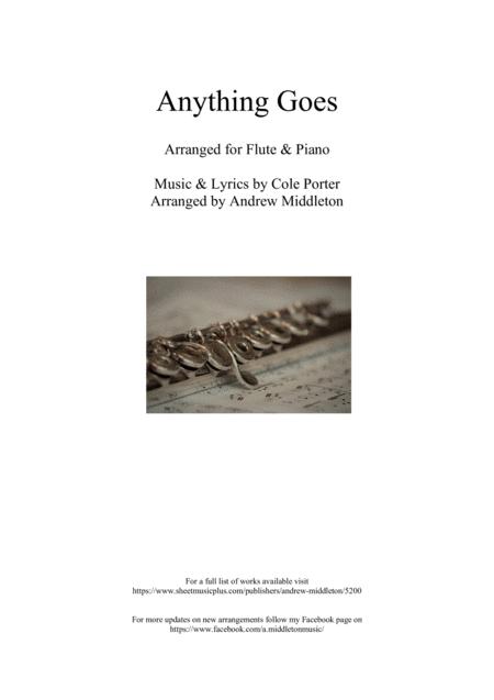 Anything Goes Arranged For Flute Piano Sheet Music