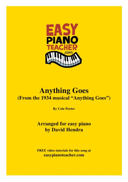 Anything Goes By Cole Porter Very Easy Piano With Free Video Tutorials Sheet Music