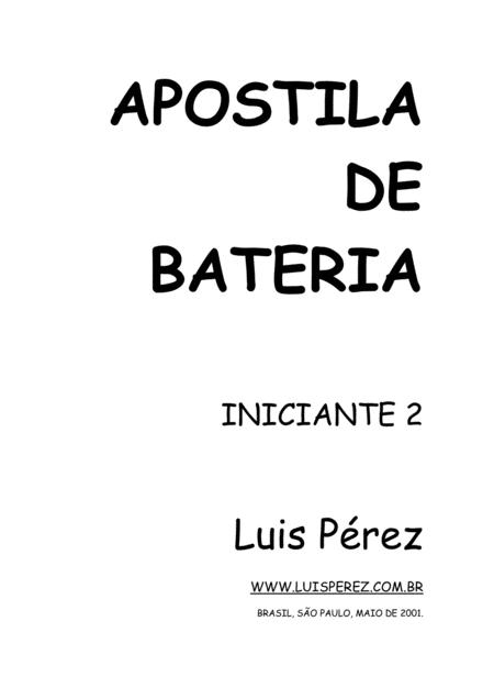 Free Sheet Music Apostila De Bateria Iniciante 2