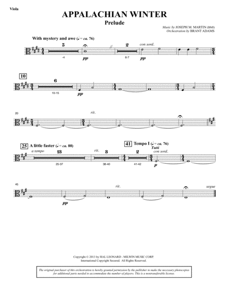 Appalachian Winter A Cantata For Christmas Viola Sheet Music
