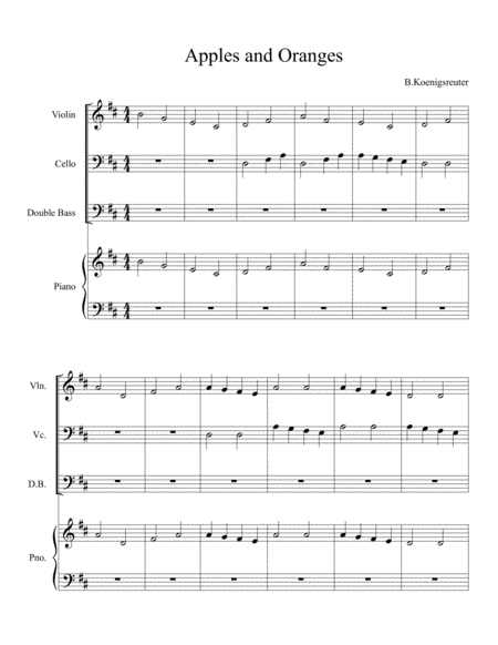 Apples And Oranges Sheet Music