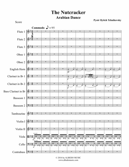 Arabian Dance From The Nutcracker For Full Orchestra Sheet Music