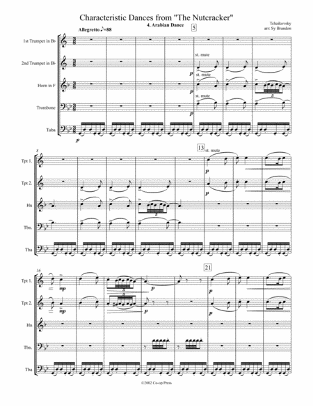 Arabian Dance From The Nutcracker Suite Sheet Music