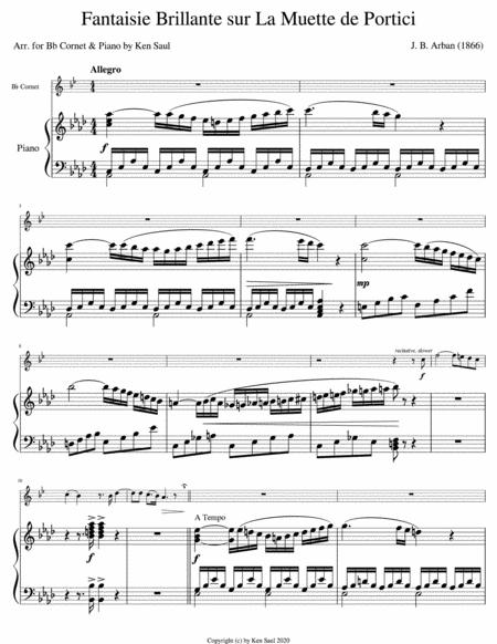 Arban Fantaisie Brillante Sur La Muette De Portici Sheet Music