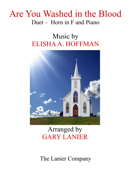 Are You Washed In The Blood Duet Horn In F Piano With Score Part Sheet Music