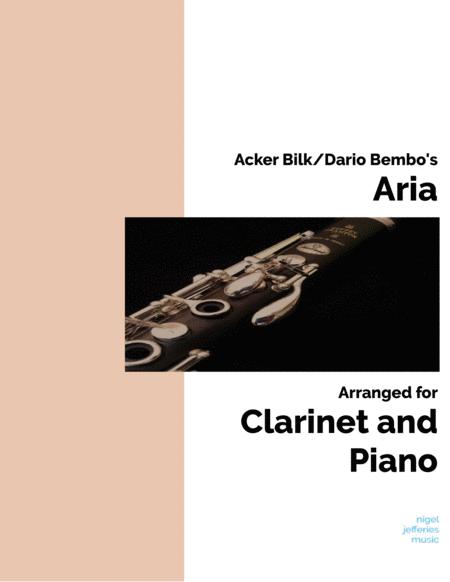 Free Sheet Music Aria Arranged For Clarinet And Piano