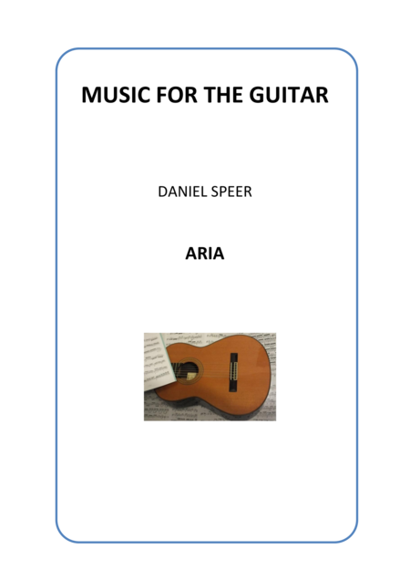 Aria Daniel Speer Sheet Music