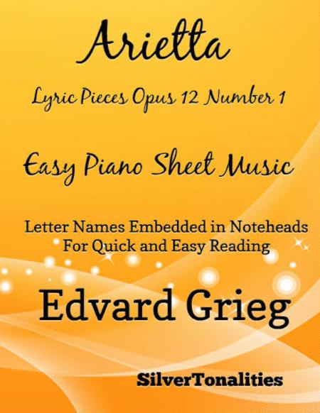 Arietta Lyric Pieces Opus 12 Number 1 Easy Piano Sheet Music Sheet Music