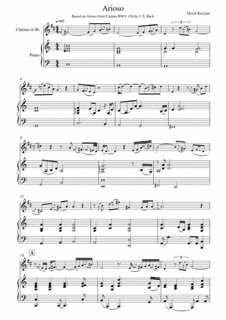 Free Sheet Music Arioso Piano Clarinet