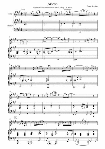 Arioso Piano Flute Sheet Music