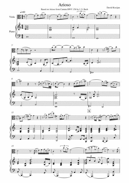 Arioso Piano Viola Sheet Music