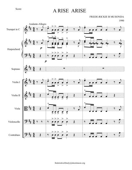 Arise Arise Sheet Music