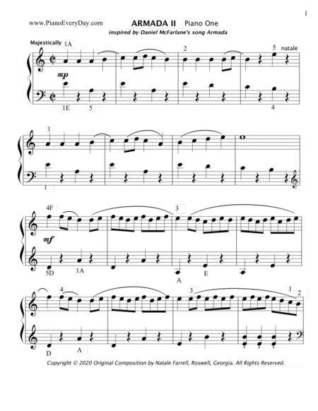 Free Sheet Music Armada Two Duet By Natale Farrell