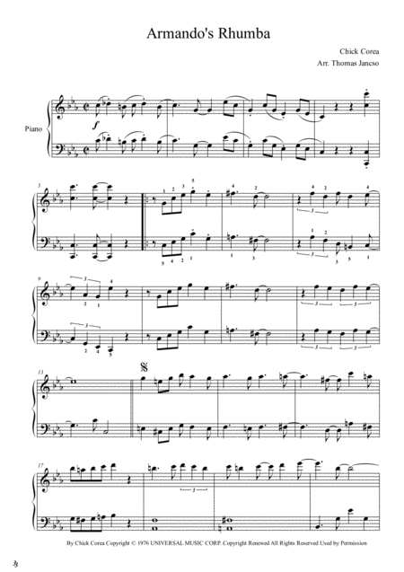 Armandos Rhumba Sheet Music