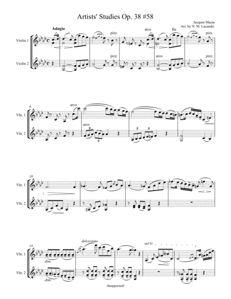 Free Sheet Music Artists Studies Op 38 58