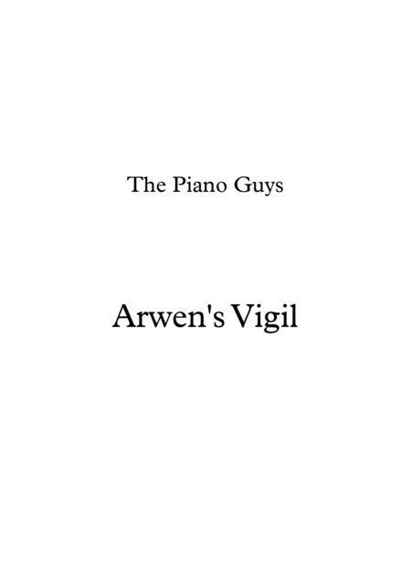 Arwens Vigil For Viola Flute And Violin Sheet Music