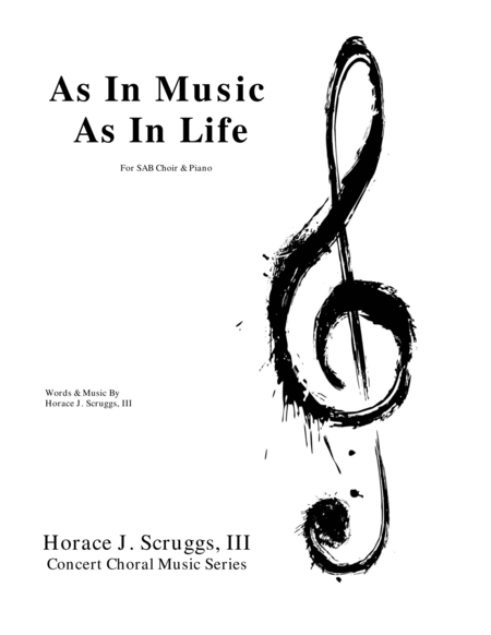 As In Music As In Life Sheet Music