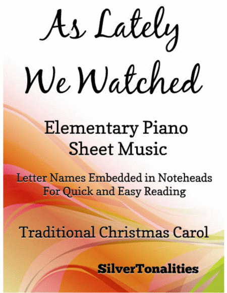 Free Sheet Music As Lately We Watched Elementary Piano Sheet Music