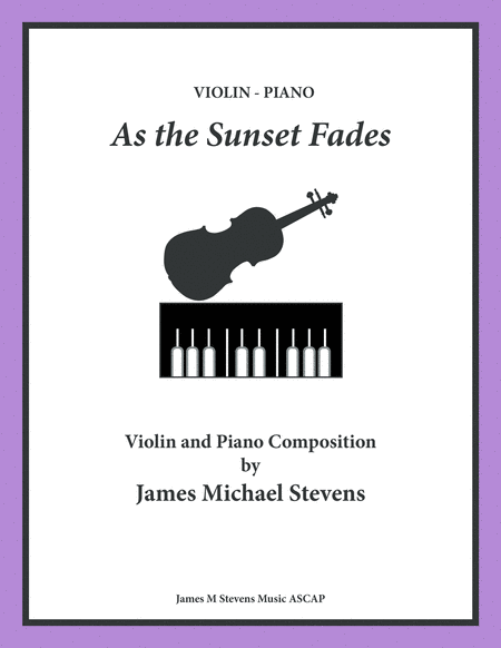 As The Sunset Fades Violin Piano Sheet Music