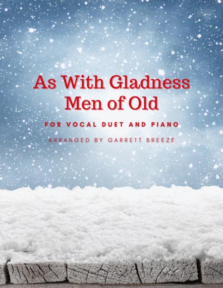 Free Sheet Music As With Gladness Men Of Old Vocal Duet Piano