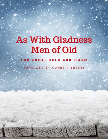 Free Sheet Music As With Gladness Men Of Old Vocal Solo Piano