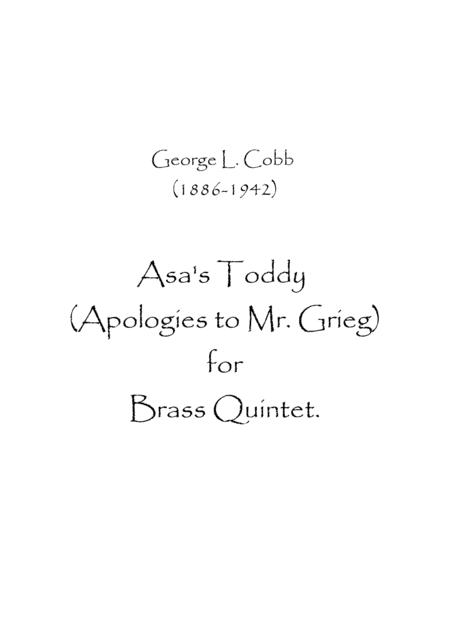 Asas Toddy Apologies To Mr Greig Sheet Music